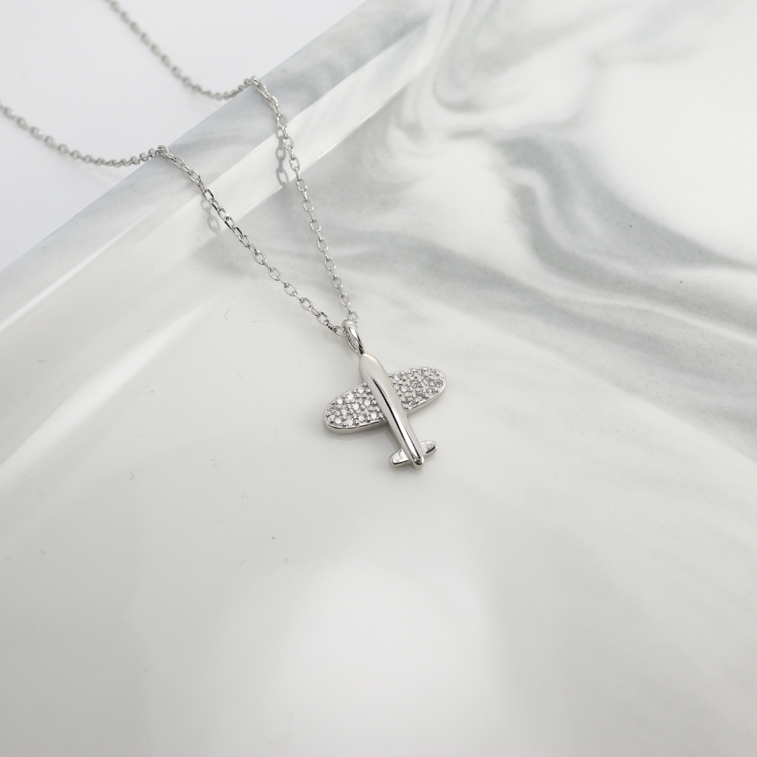 Collar de Avión – Plateado