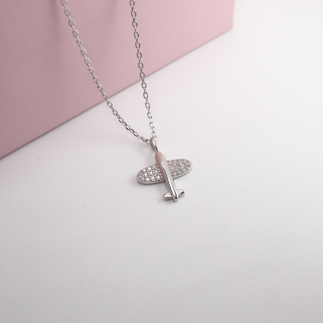 Collar de Avión – Plateado