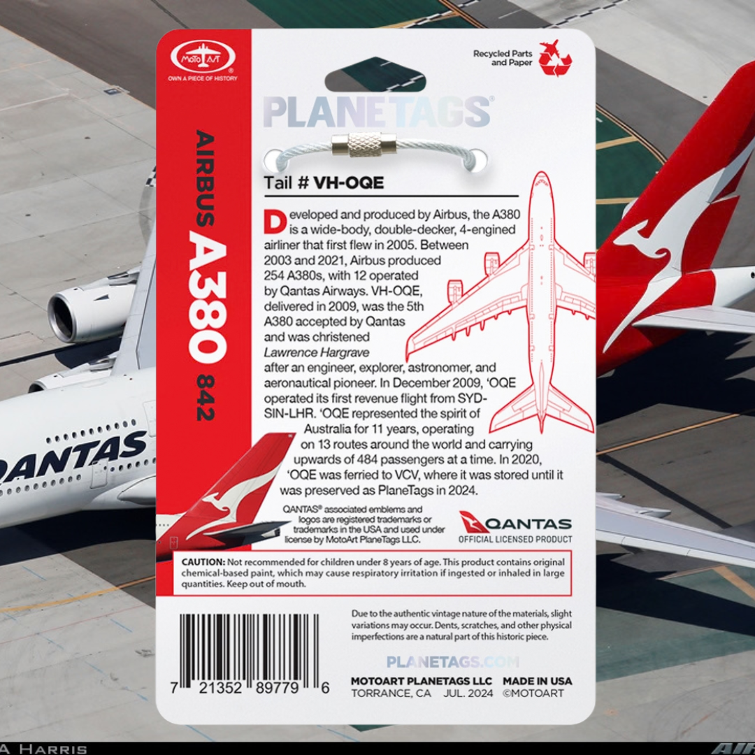 PlaneTags - Airbus A380 Qantas (VH-OQE)