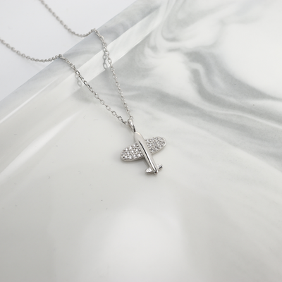 Collar de Avión – Plateado