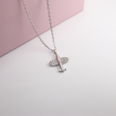 Collar de Avión – Plateado