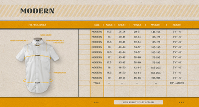 Camisa Piloto Aviador HOMBRE  – Modern Fit (Jet Seam)