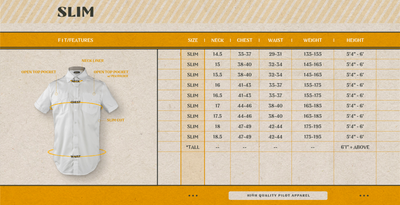 Camisa Piloto Aviador HOMBRE  – Slim Fit (Jet Seam)