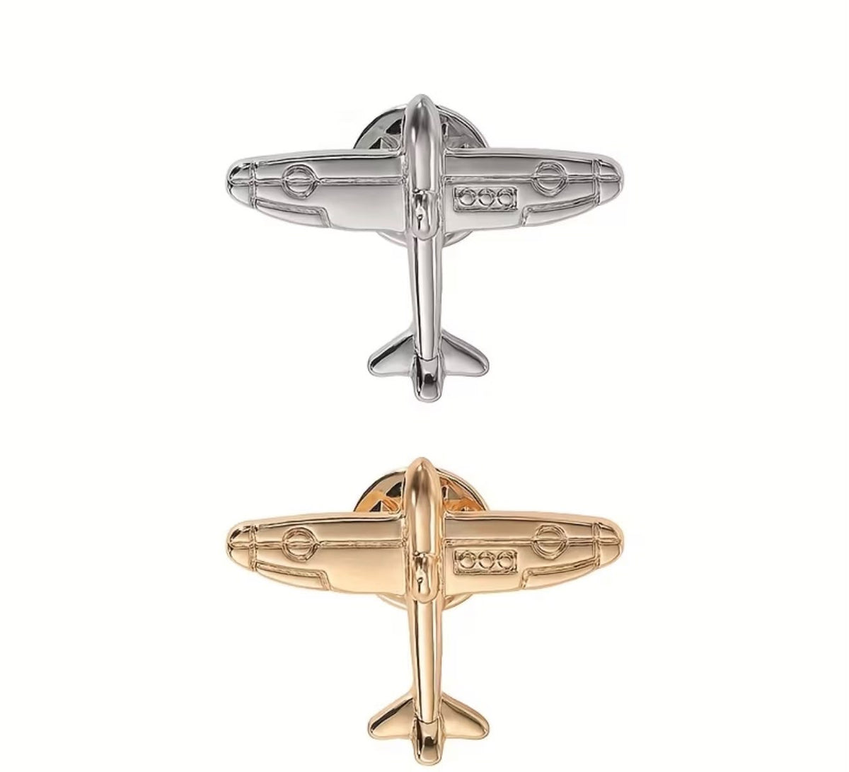 Pin - Avión de combate (dorado)