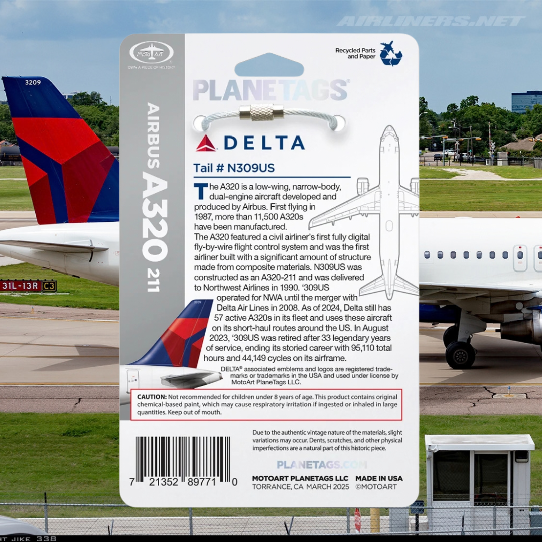 PlaneTags - Airbus A320 Delta Air Lines (N309US)