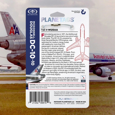 PlaneTags - McDonnell Douglas DC-10 American Airlines (N125AA)
