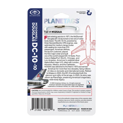 PlaneTags - McDonnell Douglas DC-10 American Airlines (N125AA)